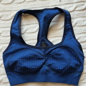 Gymshark Navy Textured Sports Bra